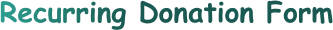Recurring Donation Form