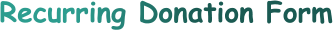 Recurring Donation Form